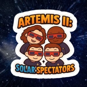 Artemis II: Solar Spectators Holographic Vinyl Sticker