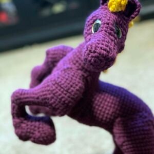 BMR Charger Mascot – Rearing Purple & Gold Horse