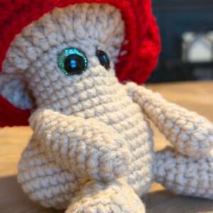 Leon The Cheeky Sitting Mushroom Amigurumi (with a Butt!)